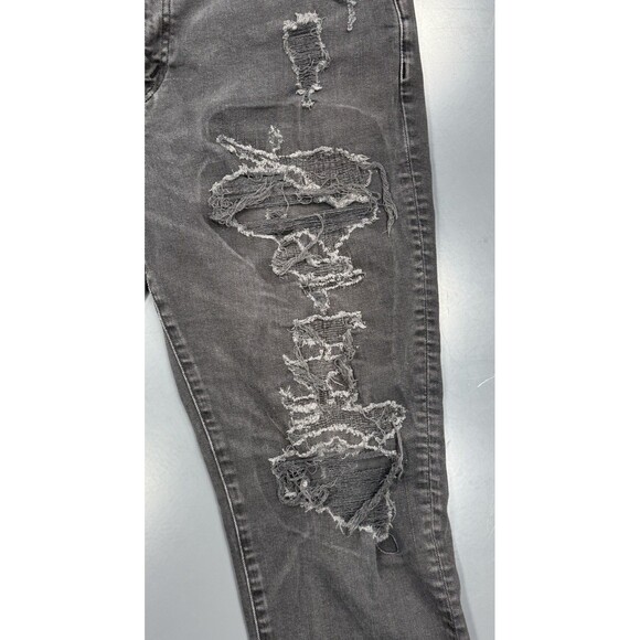 American Eagle Skinny Jeans Mens 36x30 Measures 37x27.5 Gray Distressed Stretch - Picture 8 of 11